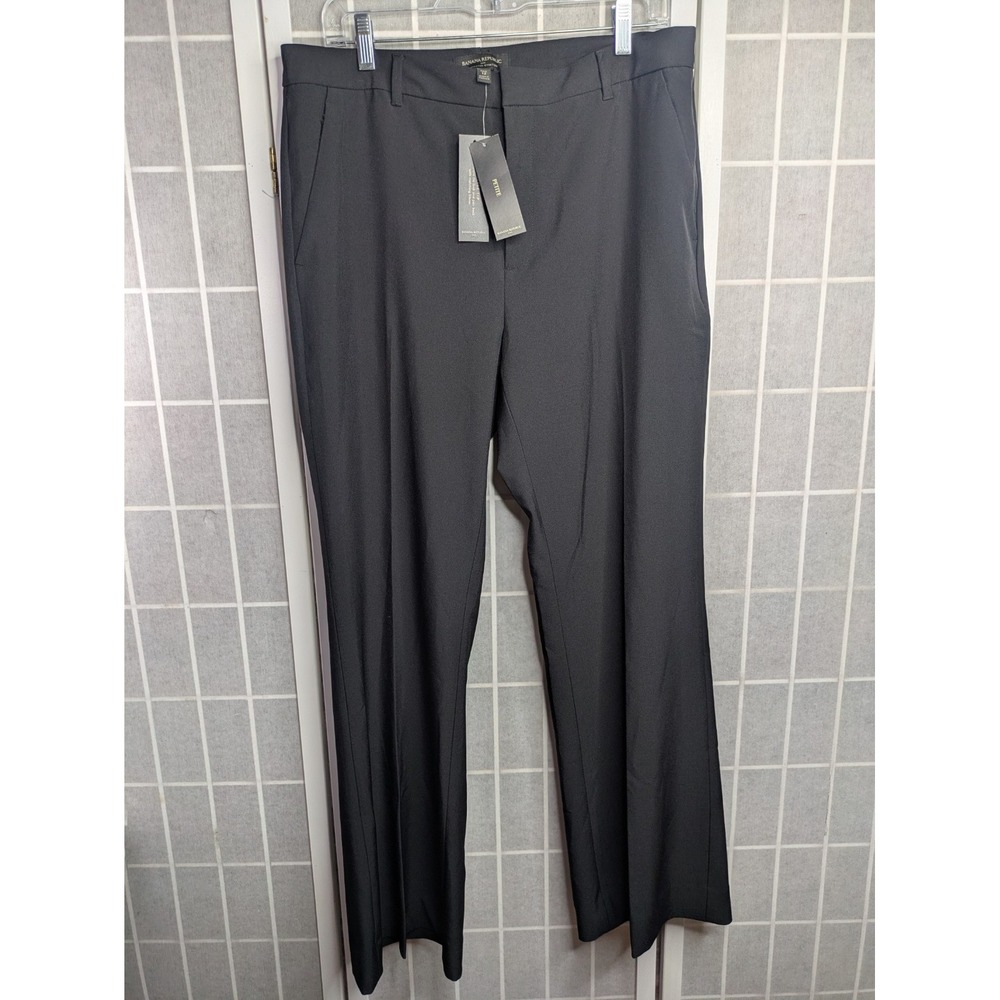 Banana Republic Womens Pant 12P High Rise Bootcut NWT $100 Sculpted Stretch BLK
